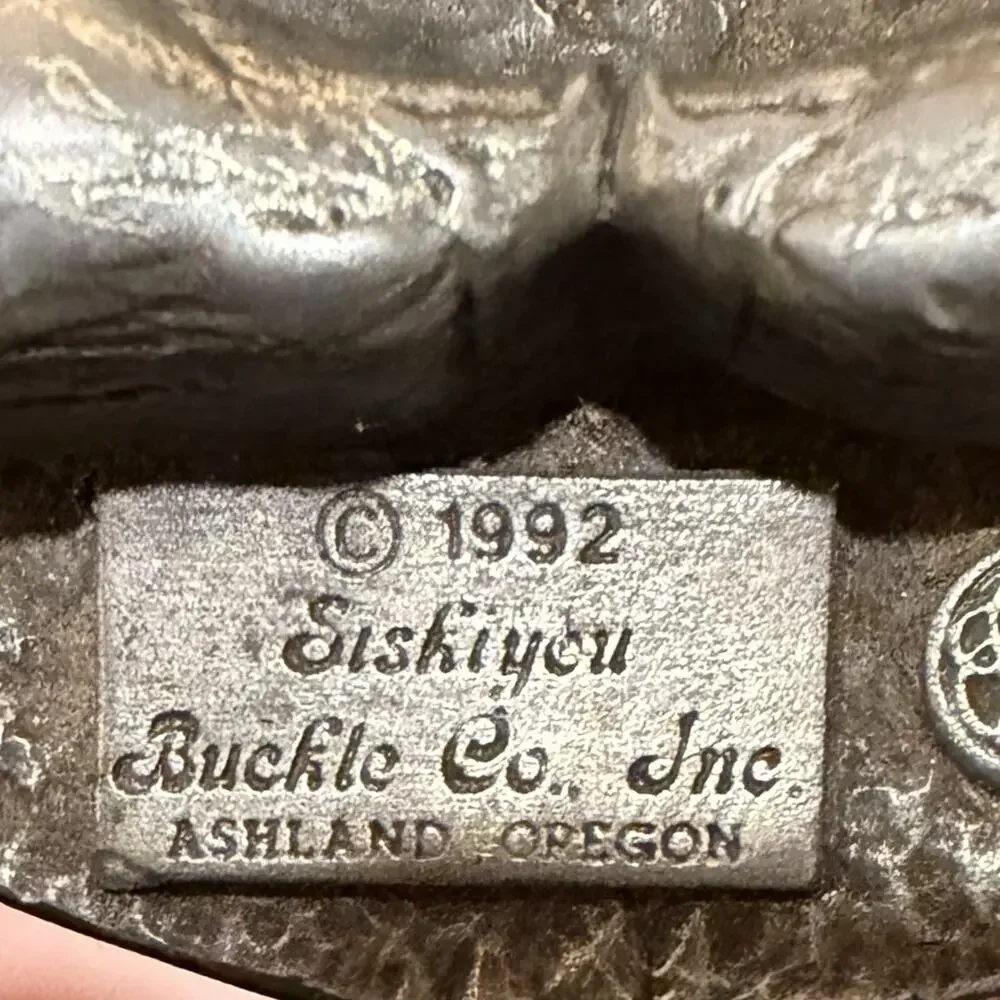 VINTAGE - 1992 Siskiyou - HARLEY DAVIDSON Pewter Belt Buckle R-88 Made in USA